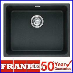 Single Bowl Undermount Kitchen Sink Onyx Black Fragranite Franke KBG 110-50 MB