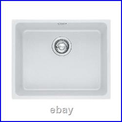 Single Bowl Undermount Kitchen Sink Polar White Fragranite Franke KBG 110-50 PW