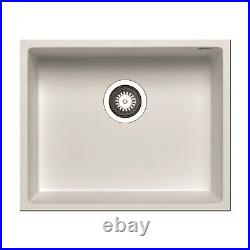 Single Bowl Undermount White Granite Composite Kitchen Sink Enza M BeBa 26202B