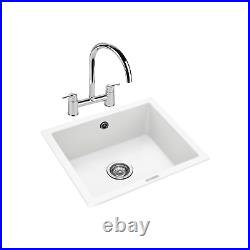 Single Bowl Undermount White Granite Kitchen Sink Rangemaster Paragon