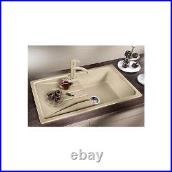 Single Bowl White Composite Kitchen Sink with Reversible Drainer Blan BL467775