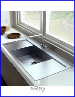 Single bowl double drainer modern design kitchen sink & waste stainless steel