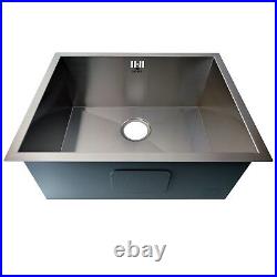 Sink Kitchen Stainless Steel Single Medium Bowl Under Mount Three Sizes