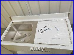 Sink Stainless Steel Commercial Catering Kitchen Single Bowl 1.0 Unit RH Drainer