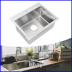 Small Single Bowl Square Stainless Steel Kitchen Sink Undermount Basin Waste Kit