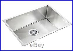 Square SMALL LARGE Handmade Single Bowl Stainless Steel Undermount Kitchen Sink