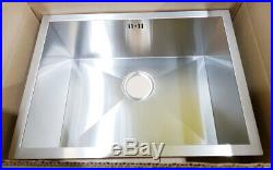 Square SMALL LARGE Handmade Single Bowl Stainless Steel Undermount Kitchen Sink
