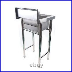 Stainless Steel Commercial Kitchen Sink Square Catering Sink Single Bowl Drainer