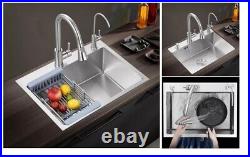 Stainless Steel Drop-in sink Kitchen Sink Rectangular Single Bowl Kitchen Basin
