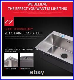 Stainless Steel Drop-in sink Kitchen Sink Rectangular Single Bowl Kitchen Basin