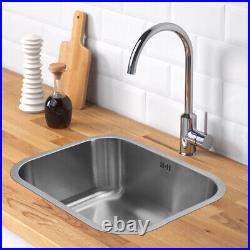 Stainless Steel Inset Catering Kitchen Sink Single Bowl Reversible Waste Drainer