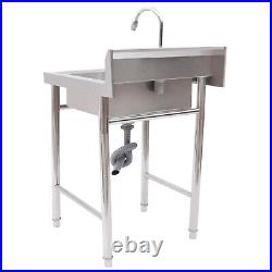 Stainless Steel Kitchen Sink Bench Kitchen Work Benches Single Bowl 616093cm