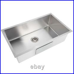 Stainless Steel Kitchen Sink Commercial Catering Washing Single Bowl Drainer Kit