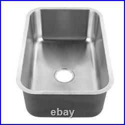 Stainless Steel Kitchen Sink Inset Single Bowl Catering With Drainer Home