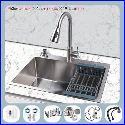 Stainless Steel Kitchen Sink Single Bowl Plumbing Waste Drainer kitchen laundry