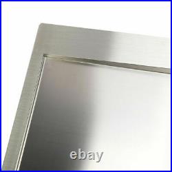 Stainless Steel Kitchen Sink Single Bowl Square Inset Left/Right Hand Drainer