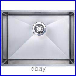 Stainless Steel Large Single Bowl Kitchen Sink 590 x 440 x 190mm