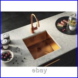 Stainless steel kitchen sink single bowl inset undermount copper 540440200