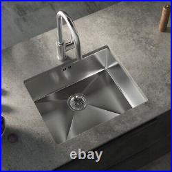 Stainless steel kitchen sink single bowl inset undermount gun metal 540440200
