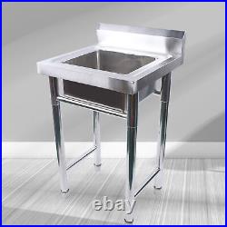 USED! Stainless Steel Mount Standing Kitchen Sink Single Bowl Commercial Sink