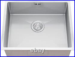 Umi Undermount Kitchen Sink Single Bowl, 50x40cm Overflow Opening stainless st