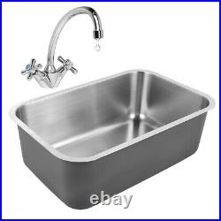 Undercounter Single Bowl Basin Stainless Steel Kitchen Sink for Home Restaurant