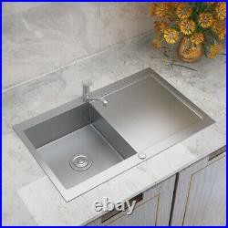 Undermount Kitchen Stainless Steel Sink Single/Twin/1.5 Bowl Drainer Waste Kits