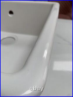 Vintage IKEA 2002 Ceramic Inset Kitchen Sink Single Bowl With Overflow White