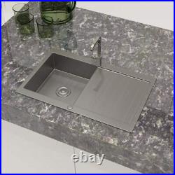 Warmiehomy 1.0mm Stainless Steel Kitchen Sink Inset Single Bowl Reversible