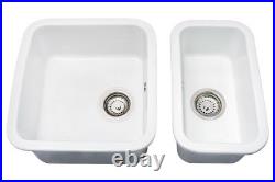 White Ceramic Kitchen 1.0 Single Bowl Sink and the 0.5 sink