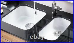 White Ceramic Kitchen 1.0 Single Bowl Sink and the 0.5 sink