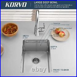 Workstation Kitchen Sink Undermount Single Bowl with WorkFlow Ledge 16 Gauge